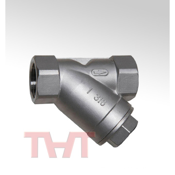 cf8m stainless steel NPT thread Y type strainer